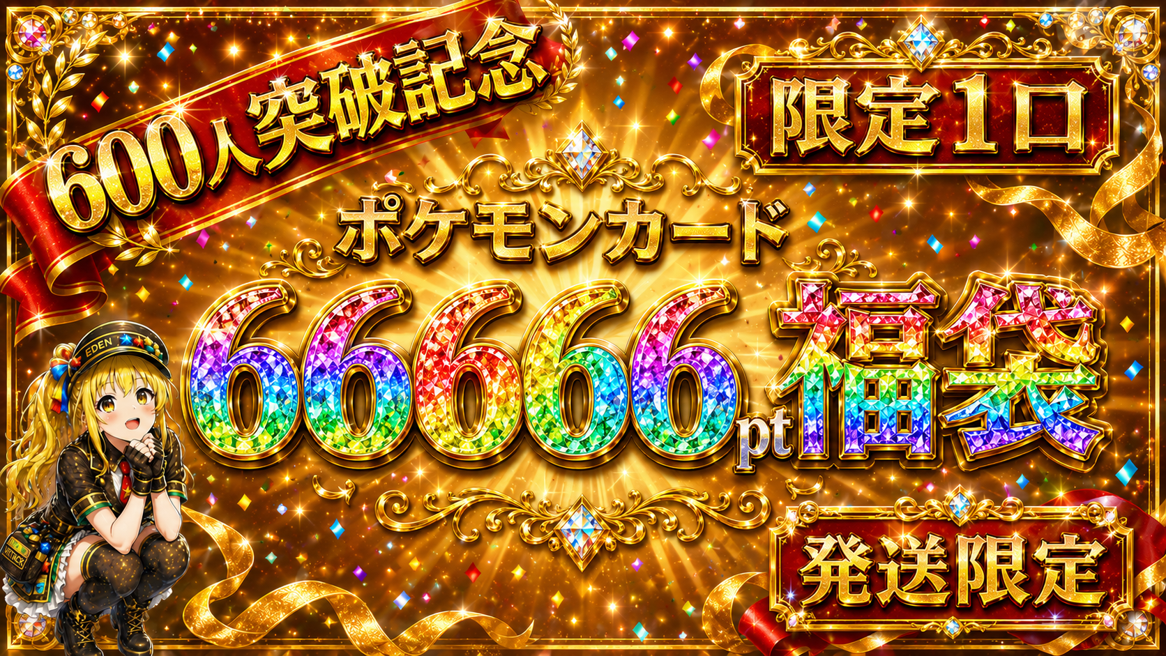 600人記念66666pt福袋　限定１個
