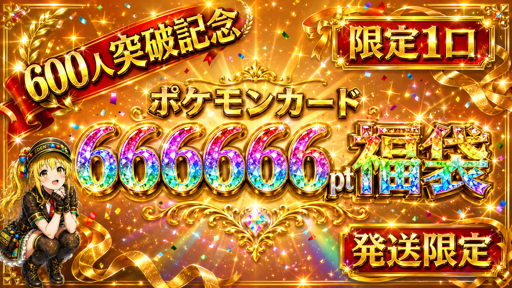 600人記念666666pt福袋　1個限定